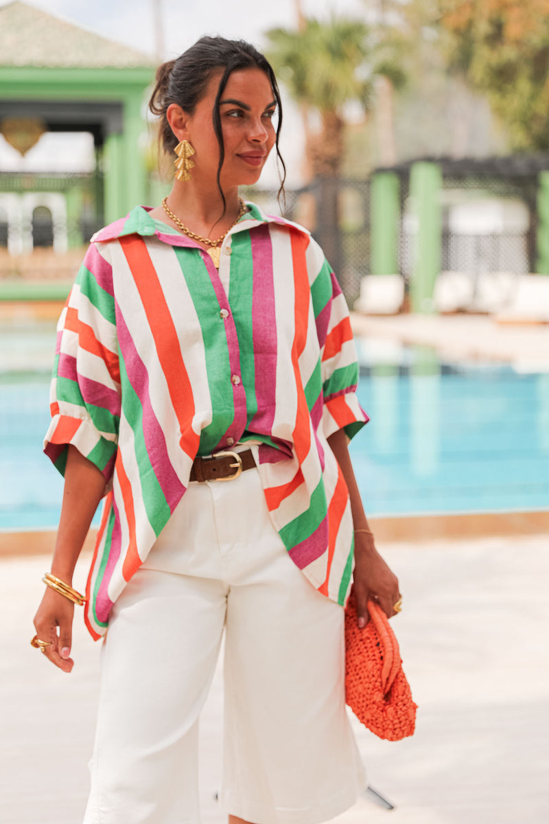 ZACHARI Multicolore - Chemise Rayée