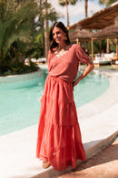 ZÉLIE Terracotta - T-Shirt Lurex