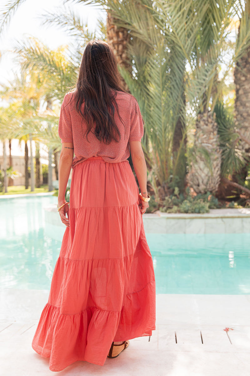 ZÉLIE Terracotta - T-Shirt Lurex