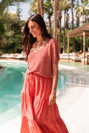 ZÉLIE Terracotta - T-Shirt Lurex