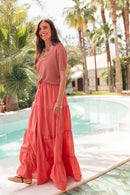 ZÉLIE Terracotta - T-Shirt Lurex