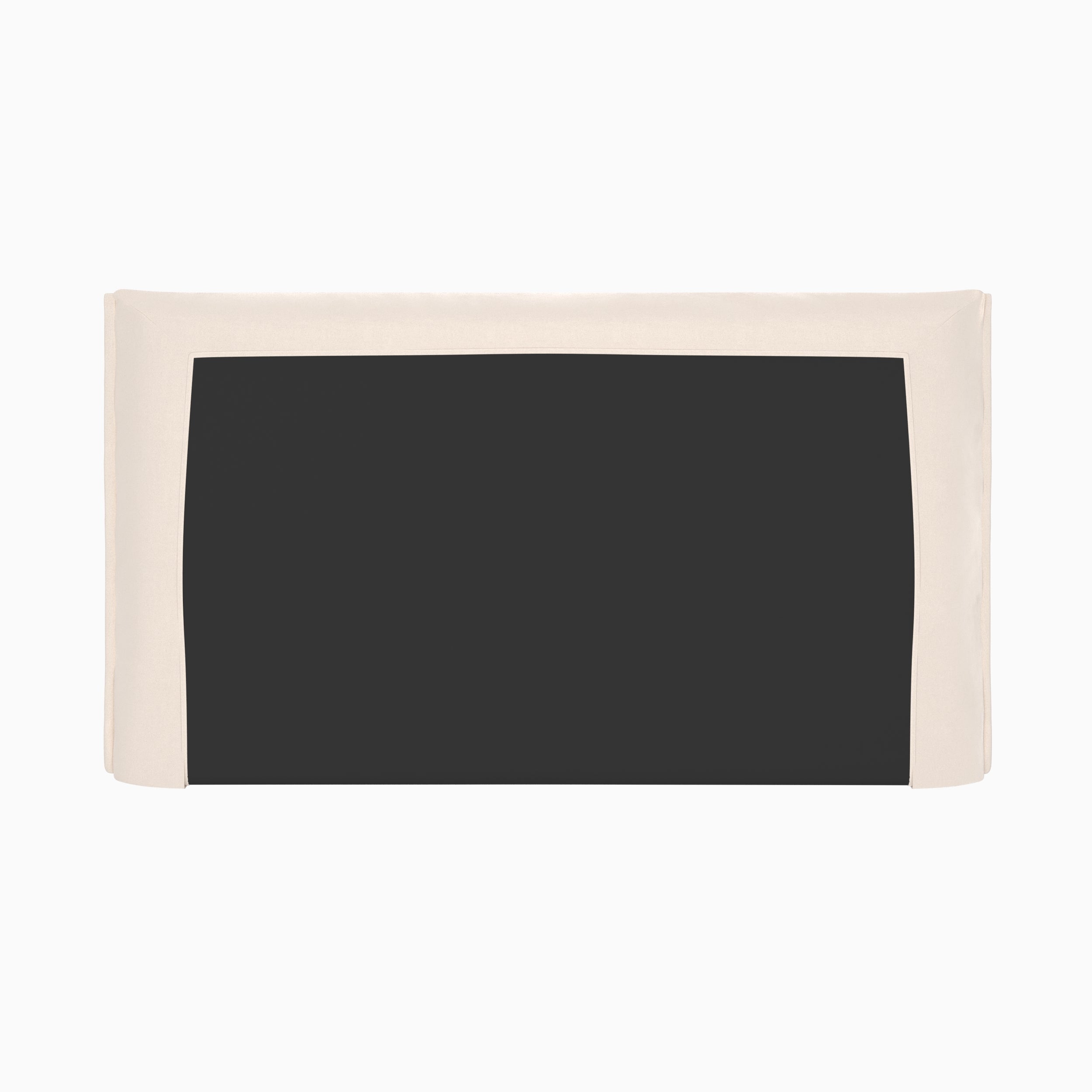 Safia - Cabecero de tela blanco con funda desenfundable