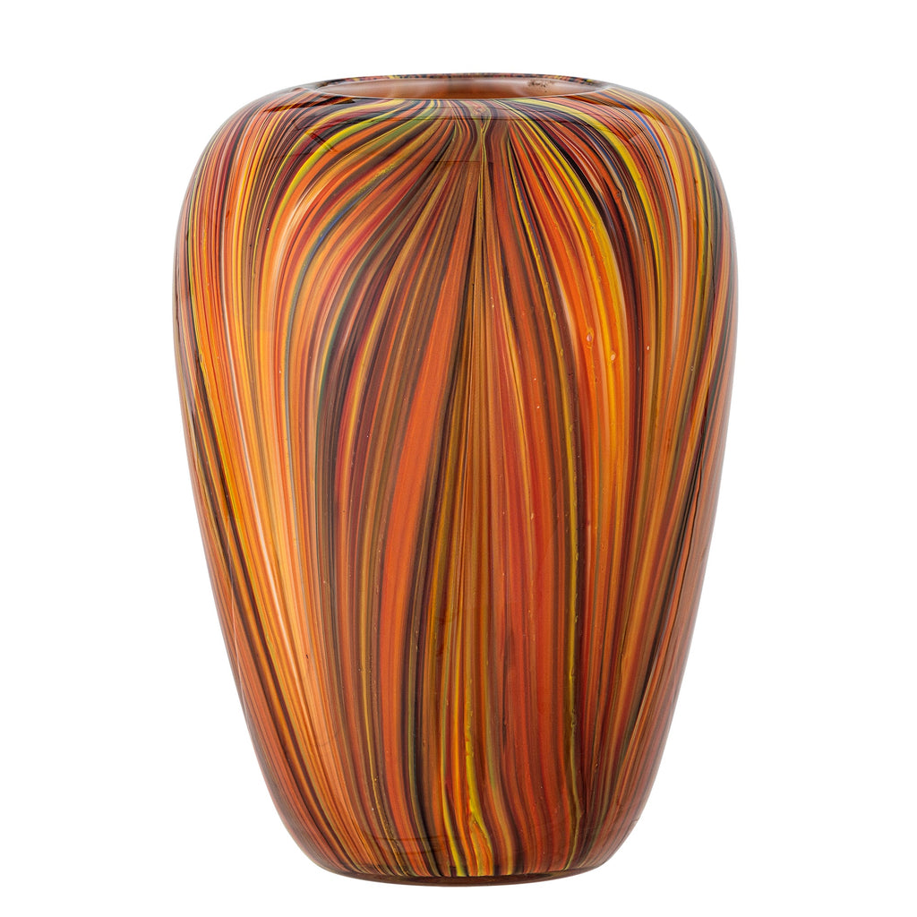 Sunny - Lot de 2 Vases - Orange - Verre
