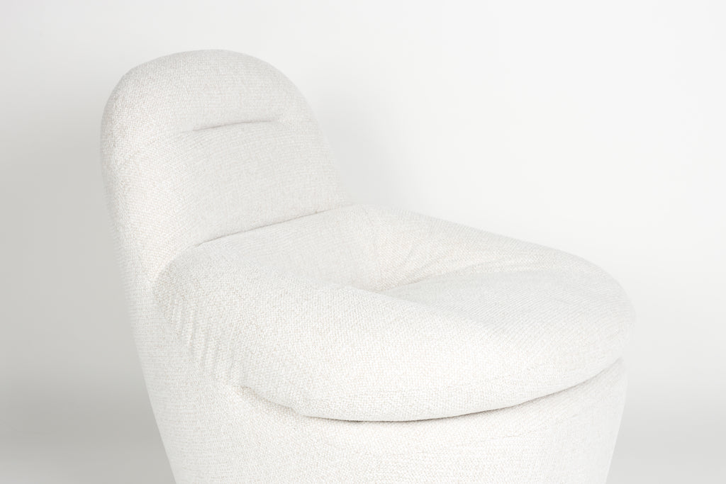 Velvoro - Fauteuil Lounge - Polyester - Blanc Cassé