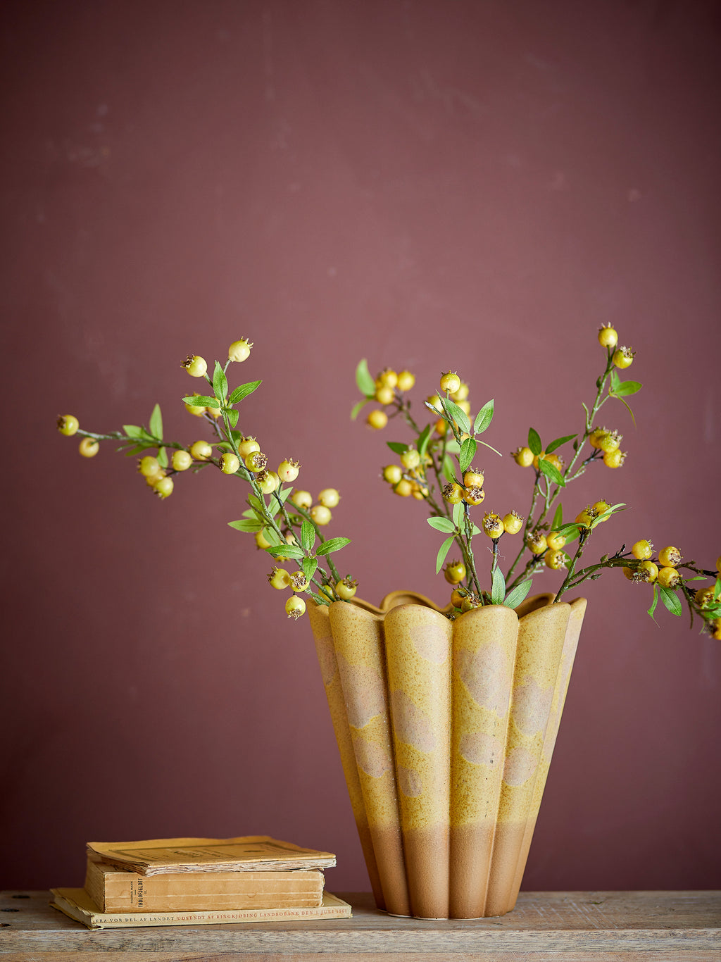 Penn - Vase - Jaune - Grès