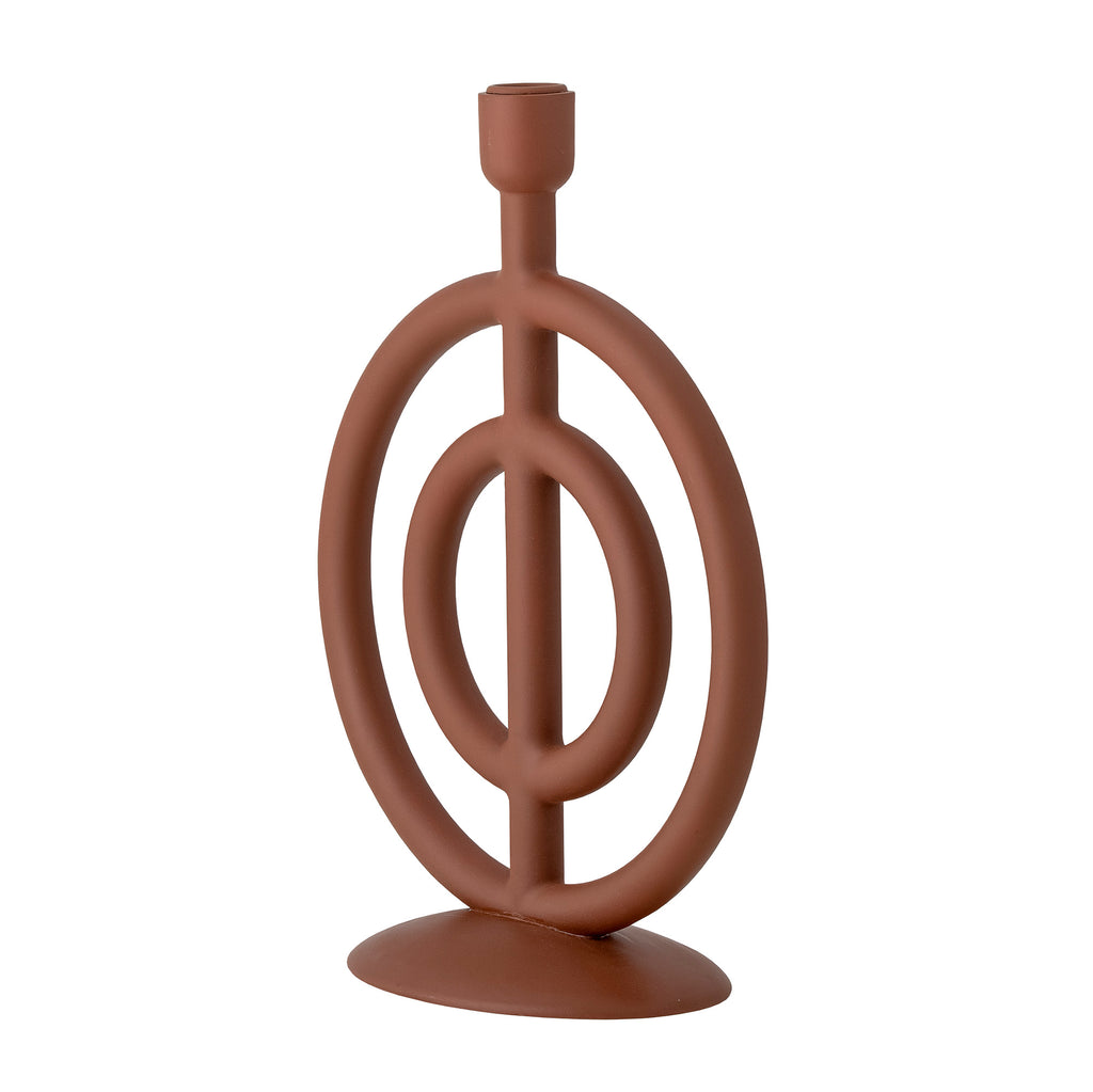 Flikka - Candle Holder - Brown - Polyresin