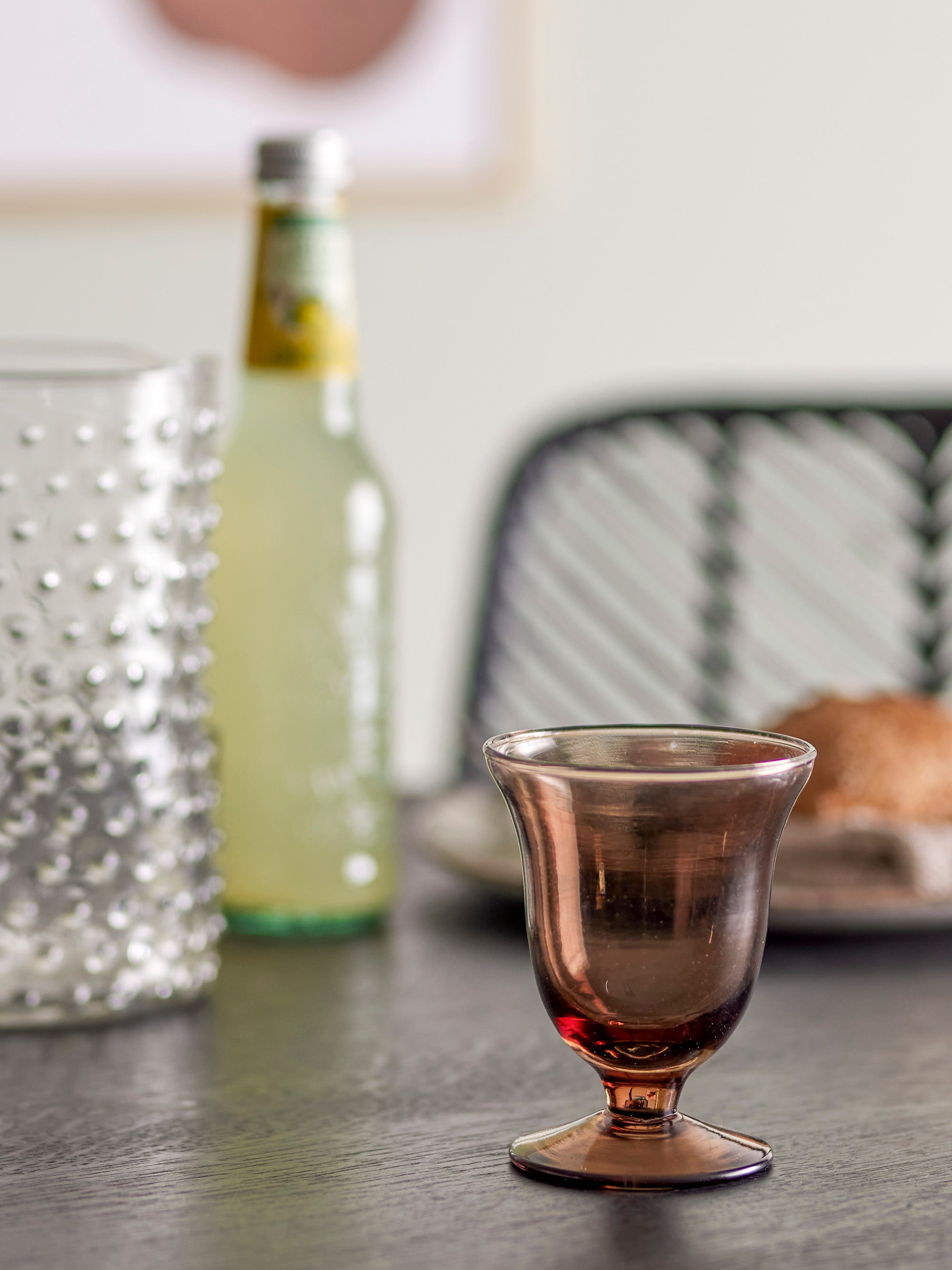 Florentine - Wine Glass - Brown - Recycled Glass