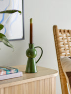 Fija - Candle Holder - Green - Stoneware