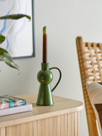 Fija - Set of 4 Candle Holders - Green - Stoneware