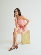 Robe Zoe - Coral Vichy