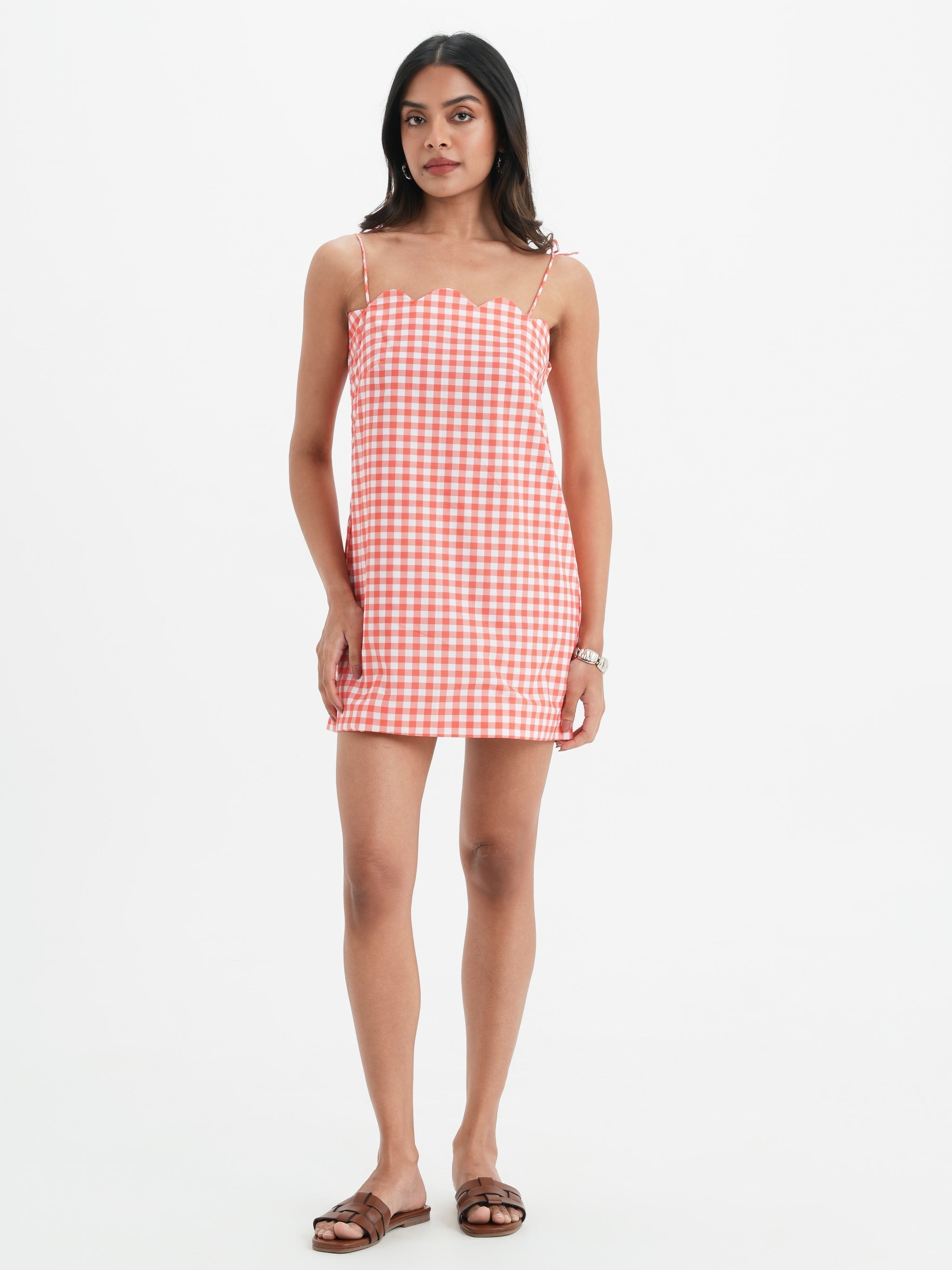 Robe Zoe - Coral Vichy
