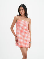 Robe Zoe - Coral Vichy