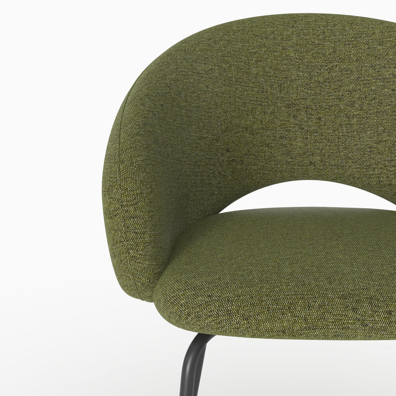 Chaise Milly en tissu vert chiné
