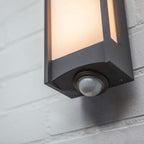 Qubo Grey Sensor - Mains Wall Light - Aluminium - Dark Grey