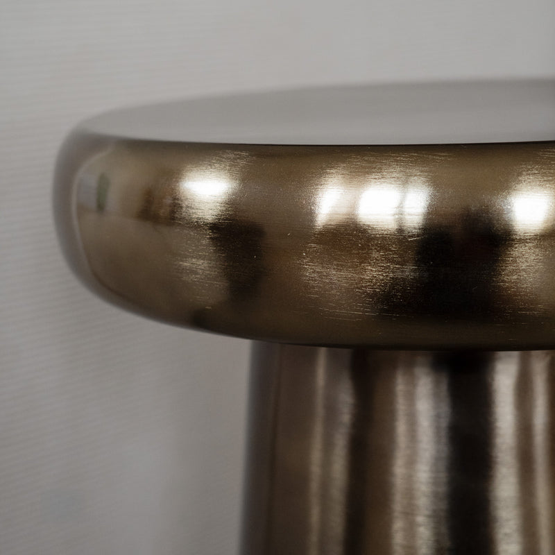 Table d'appoint Anouk en métal doré D40 cm
