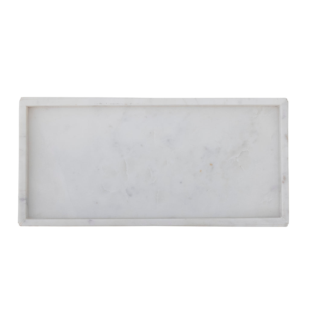 Majsa - Tray - White - Marble