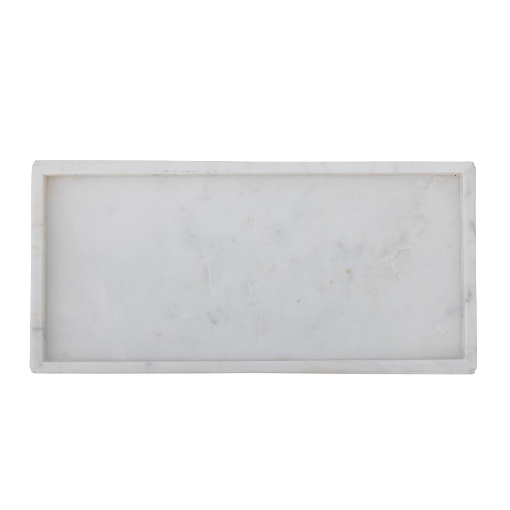Majsa - Set of 2 Trays - White - Marble