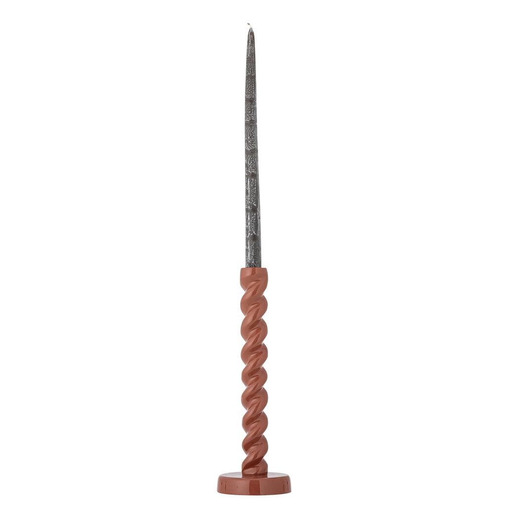 Diza - Candle Holder - Brown - Aluminium