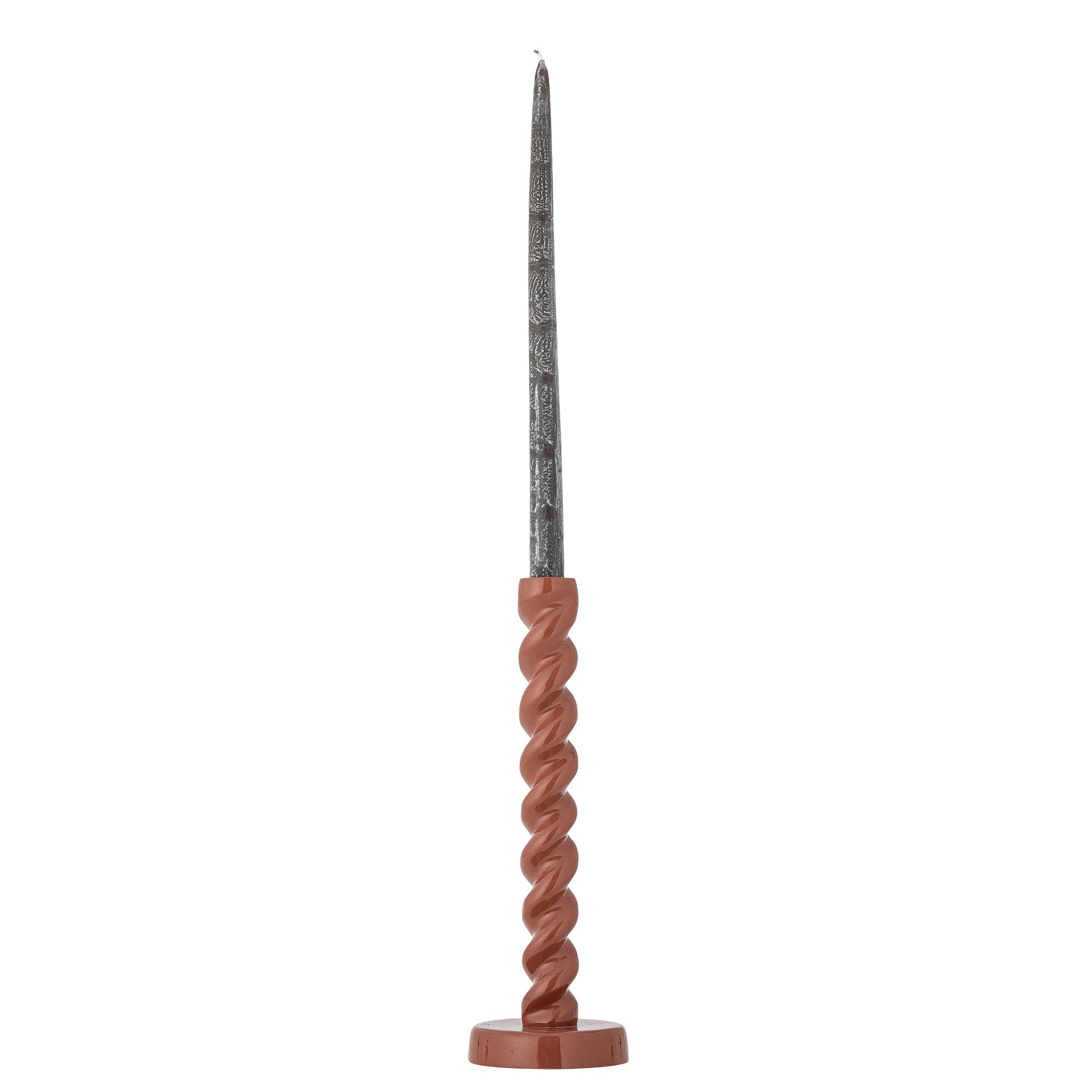 Diza - Candle Holder - Brown - Aluminium