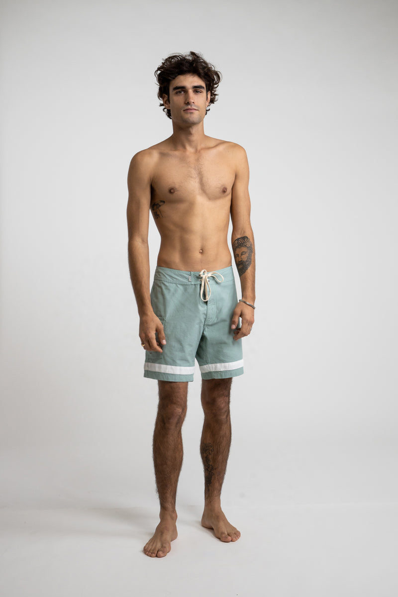 Rhythm - Short De Bain Stripe Trunk - Kelp - Homme