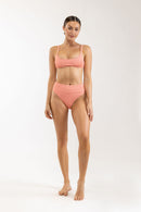 Rhythm - Bas De Maillot Wave Break Hi Hip Banded - Rose - Femme