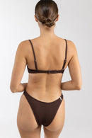 Rhythm - Haut De Maillot Wave Break Crop - Chocolate - Femme