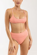 Rhythm - Haut de Maillot Wave Break Crop - Rose - Femme