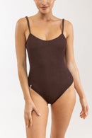 Rhythm - Maillot Une Piêce Wave Break Minimal - Chocolate - Femme