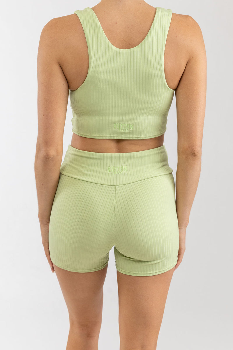 Rhythm - Short Elle Ribbed Bike - Apple - Femme