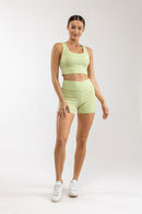 Rhythm - Short Elle Ribbed Bike - Apple - Femme