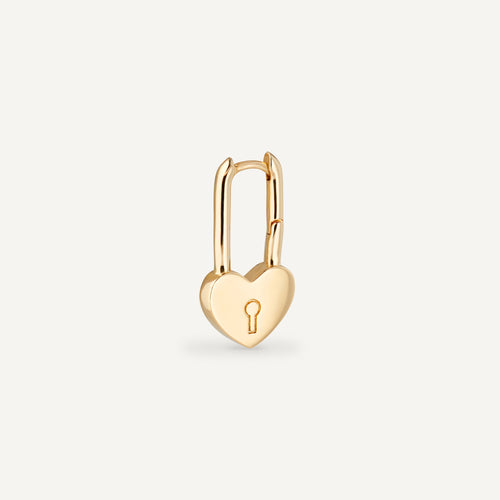 Boucle D'Oreille Lock Coeur