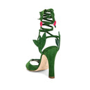 Manolo Blahnik Ossie 105 Wrap Sandals - Green - Woman