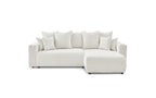 Reversible Corner Sofa Bed with Storage - Envy - Soft Bouclé Fabric