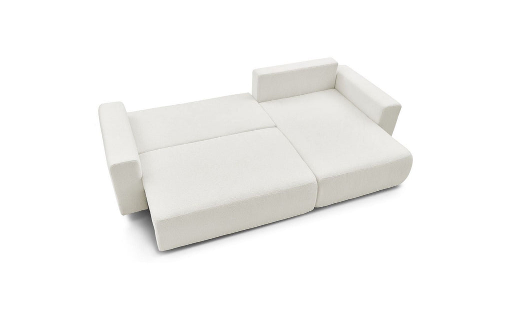 Reversible Corner Sofa Bed with Storage - Envy - Soft Bouclé Fabric