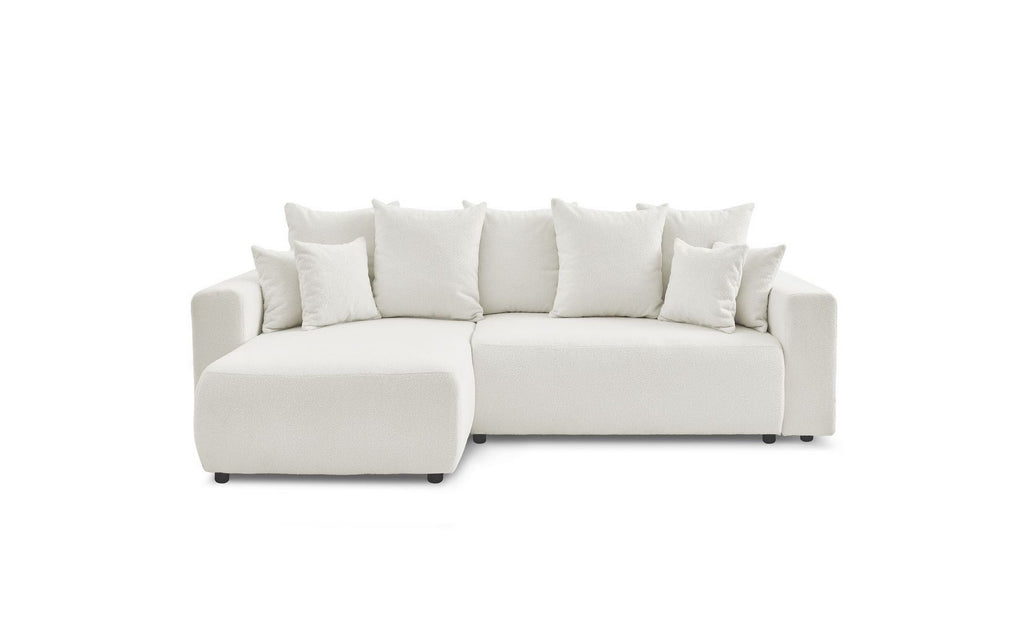 Reversible Corner Sofa Bed with Storage - Envy - Soft Bouclé Fabric