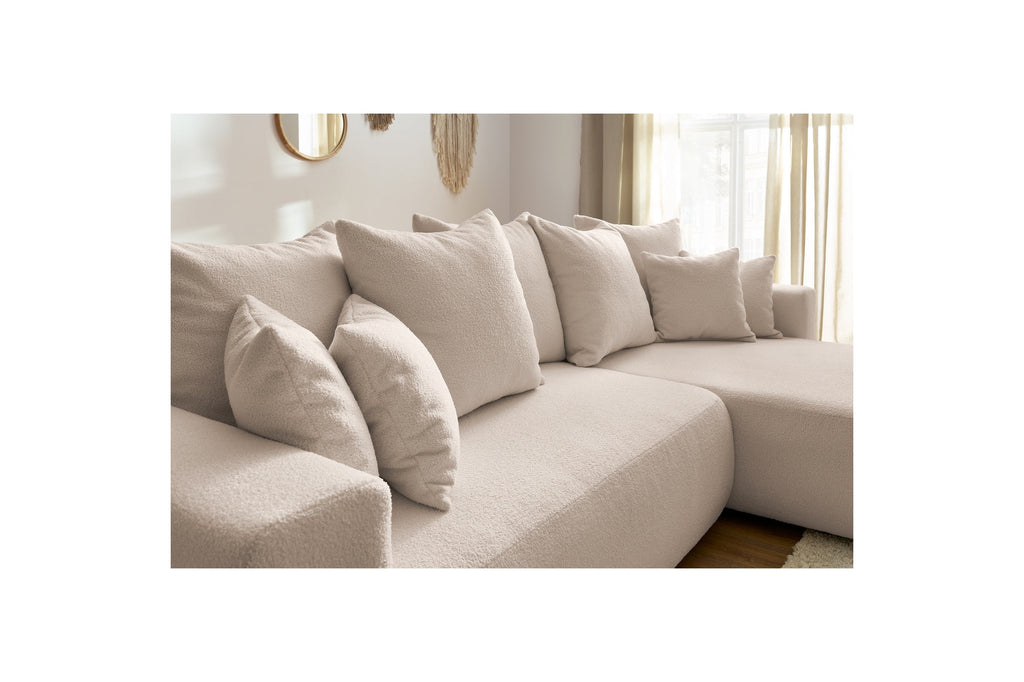 Reversible Corner Sofa Bed with Storage - Envy - Soft Bouclé Fabric