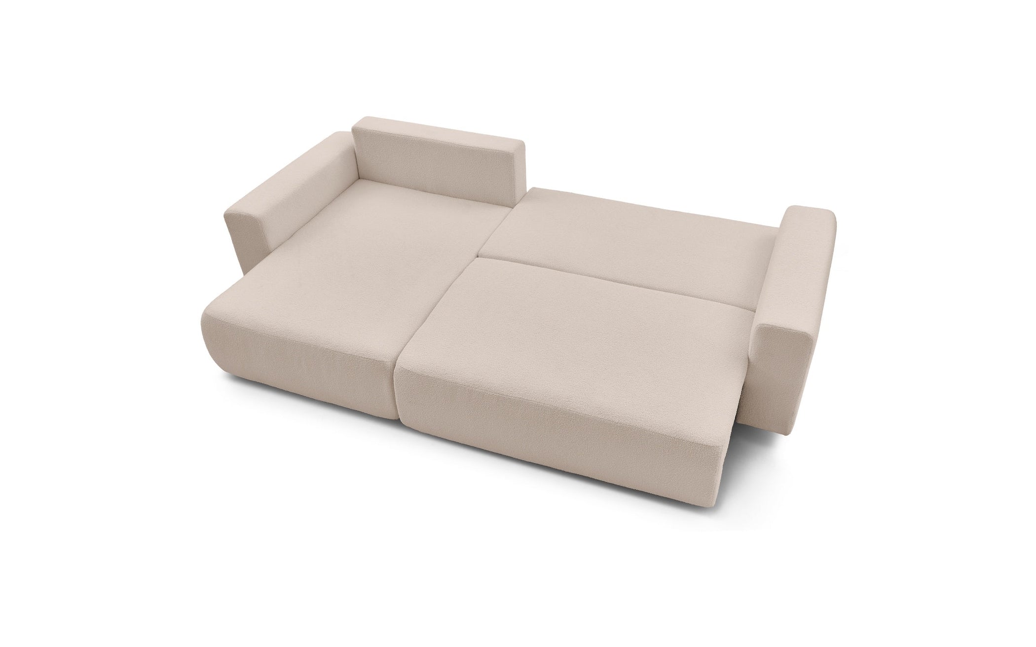 Reversible Corner Sofa Bed with Storage - Envy - Soft Bouclé Fabric