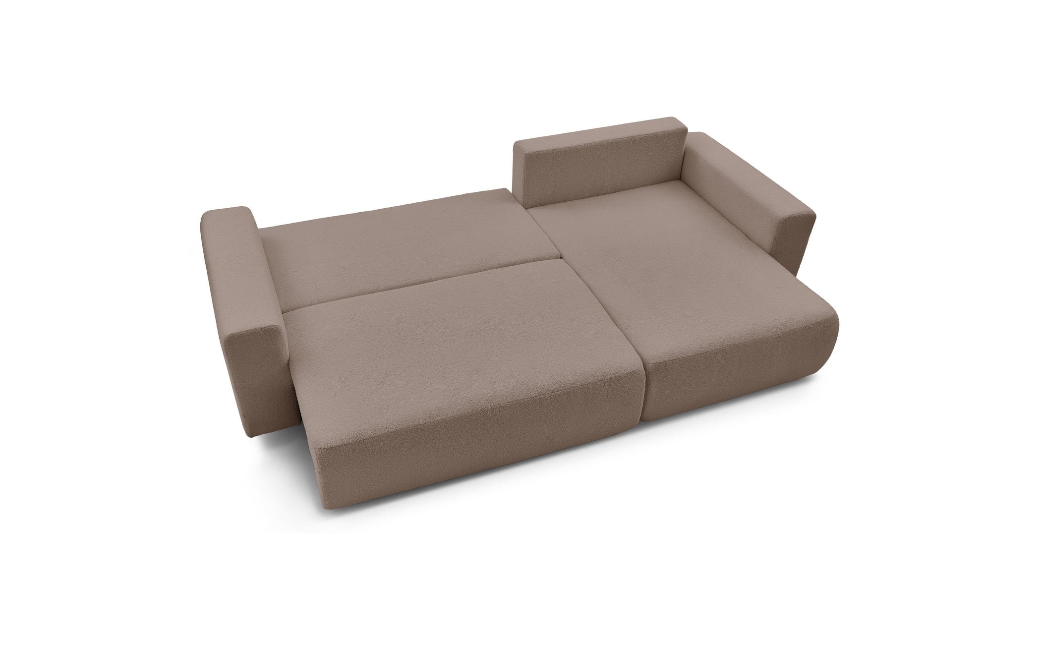 Reversible Corner Sofa Bed with Storage - Envy - Soft Bouclé Fabric