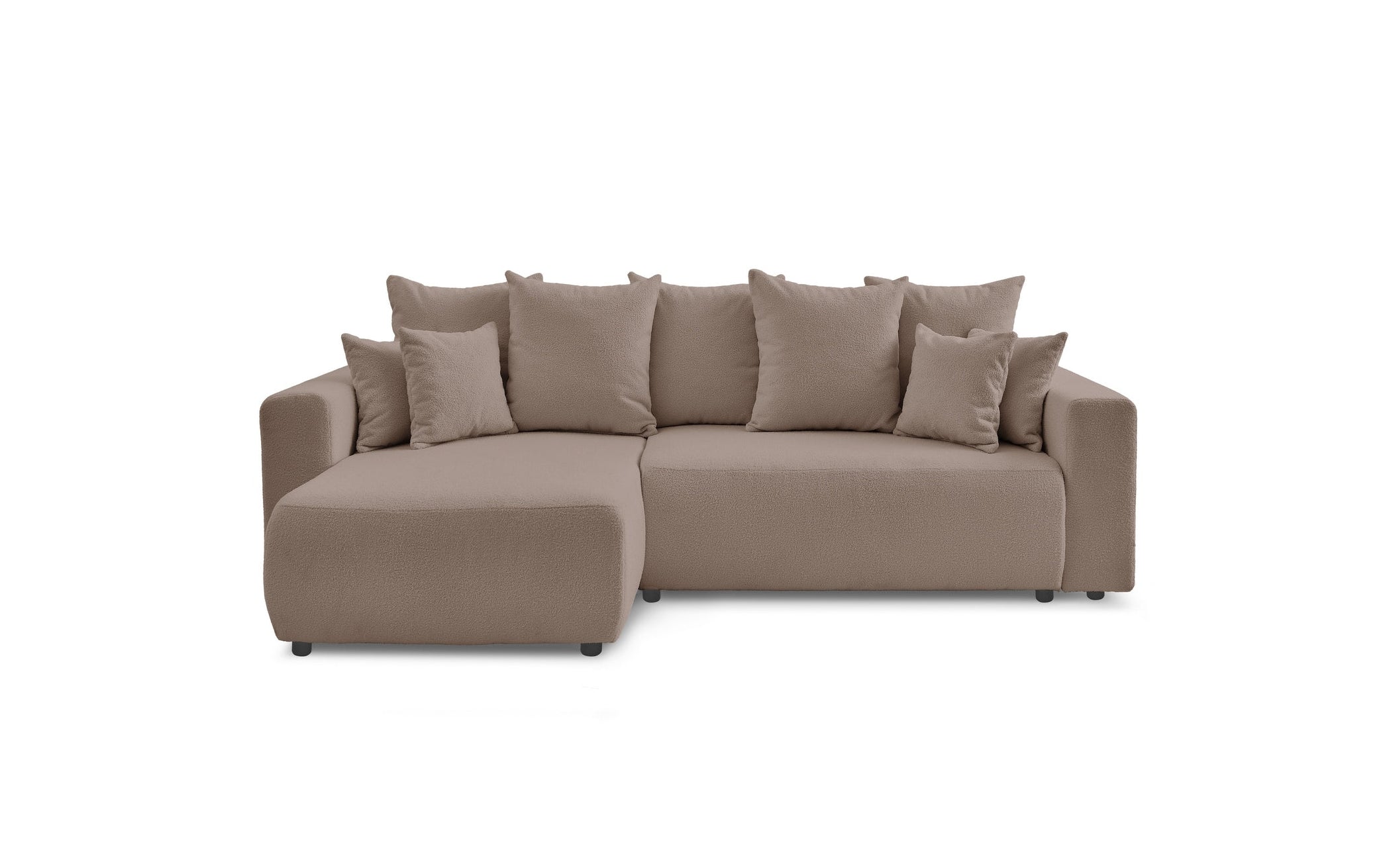 Reversible Corner Sofa Bed with Storage - Envy - Soft Bouclé Fabric