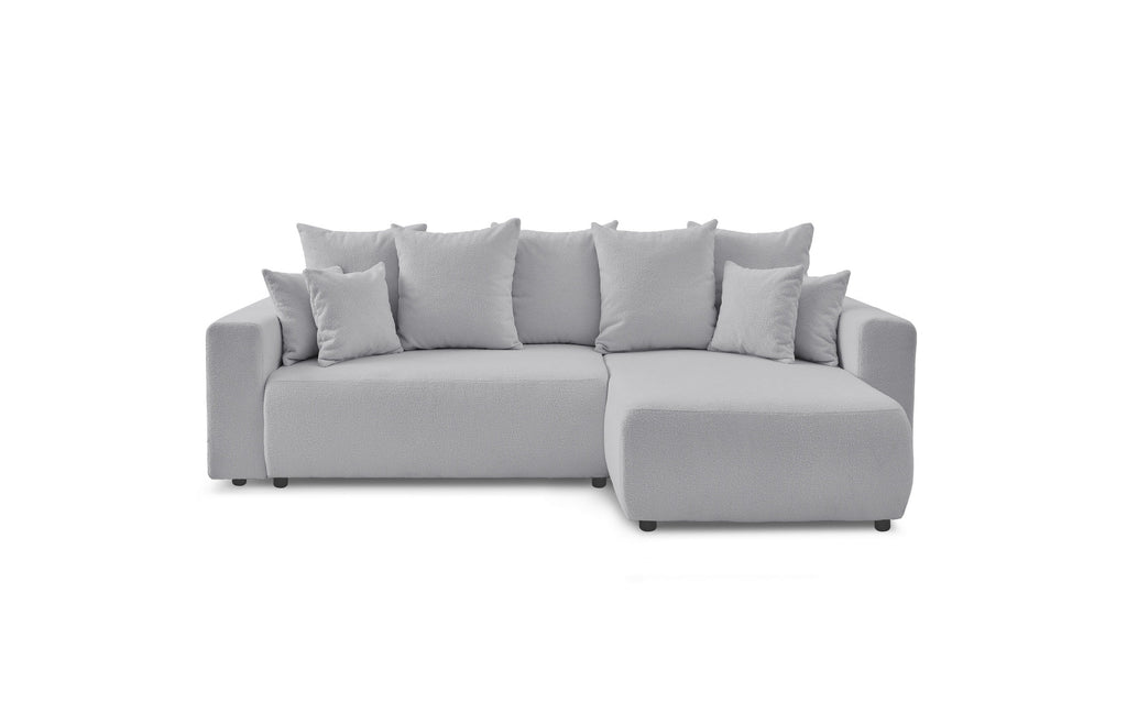 Reversible Corner Sofa Bed with Storage - Envy - Soft Bouclé Fabric