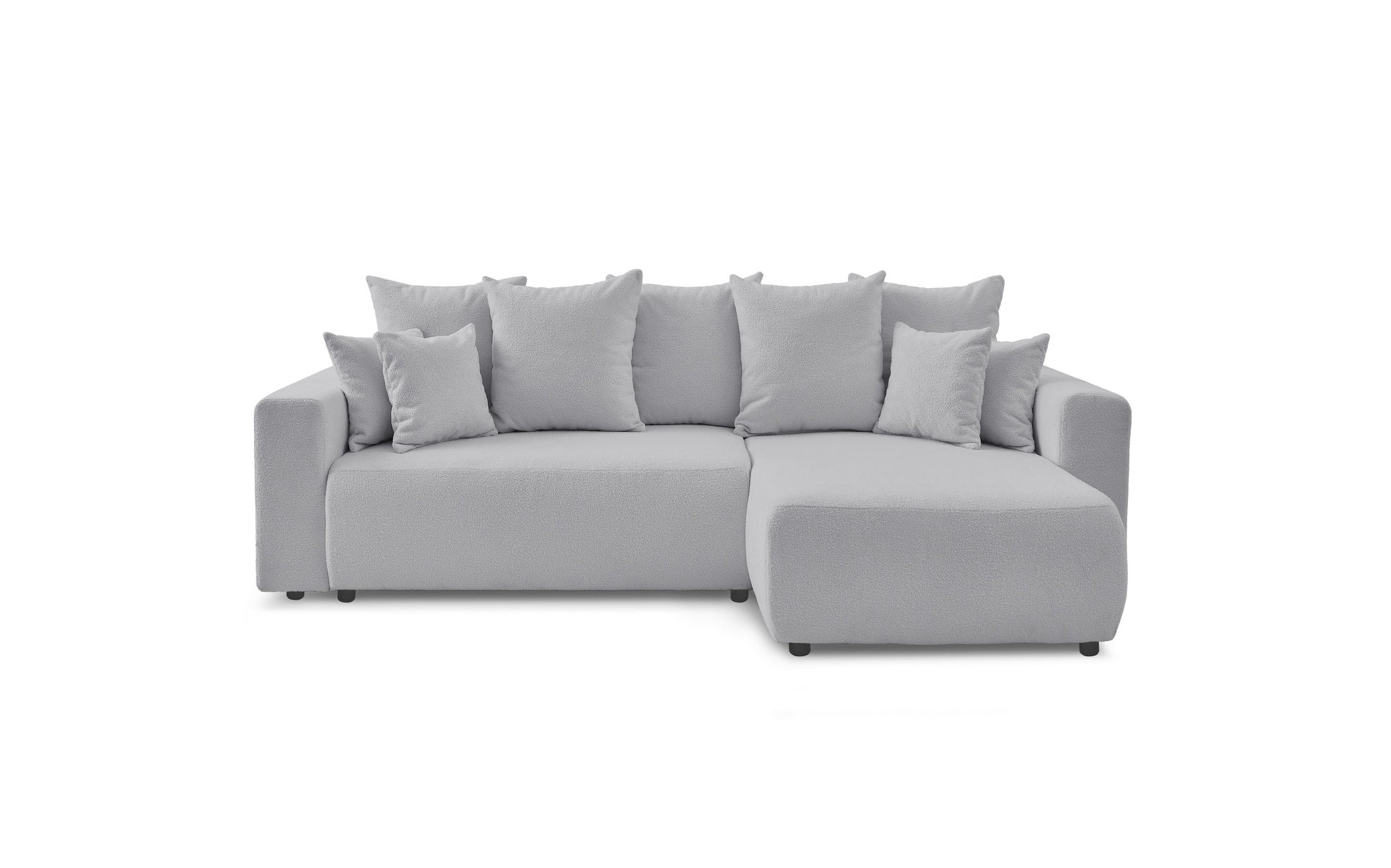 Reversible Corner Sofa Bed with Storage - Envy - Soft Bouclé Fabric