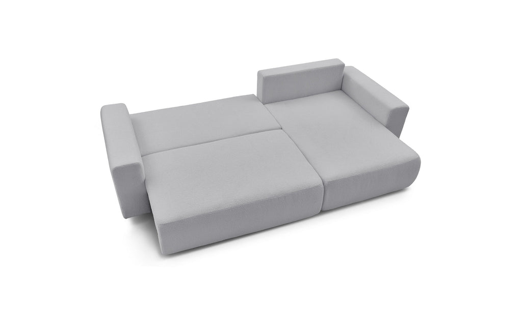 Reversible Corner Sofa Bed with Storage - Envy - Soft Bouclé Fabric