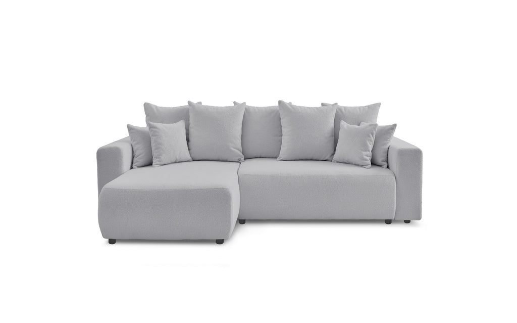 Reversible Corner Sofa Bed with Storage - Envy - Soft Bouclé Fabric