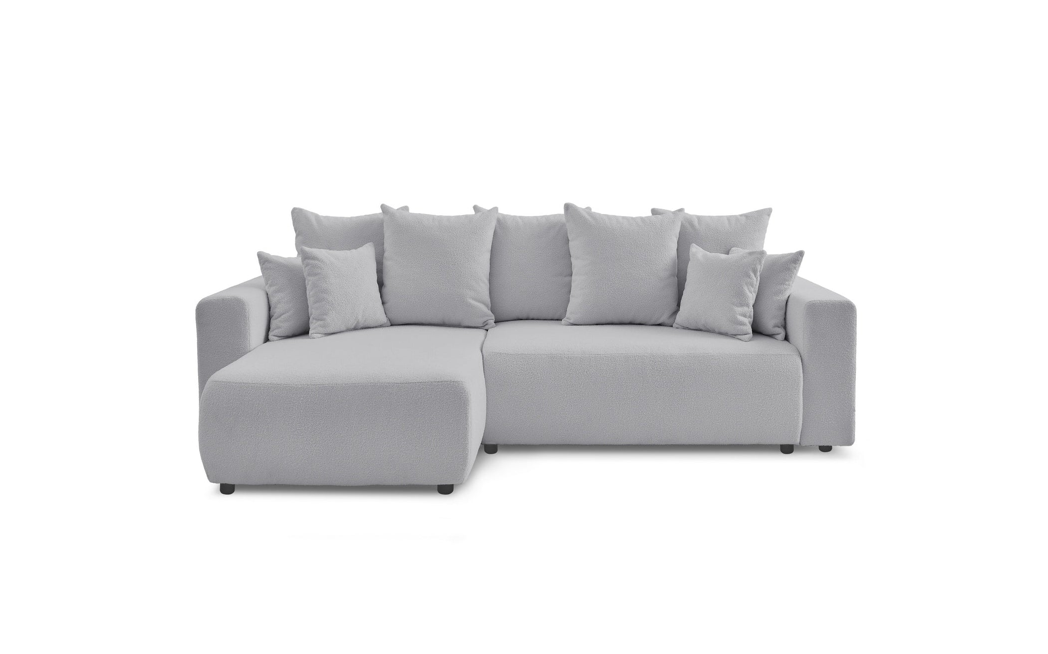 Reversible Corner Sofa Bed with Storage - Envy - Soft Bouclé Fabric
