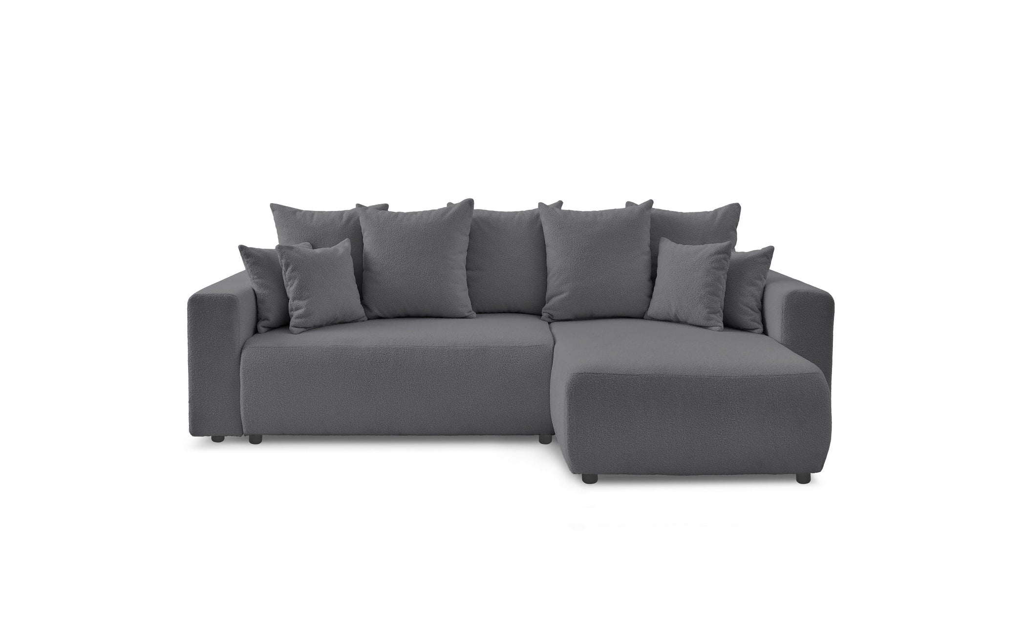 Reversible Corner Sofa Bed with Storage - Envy - Soft Bouclé Fabric