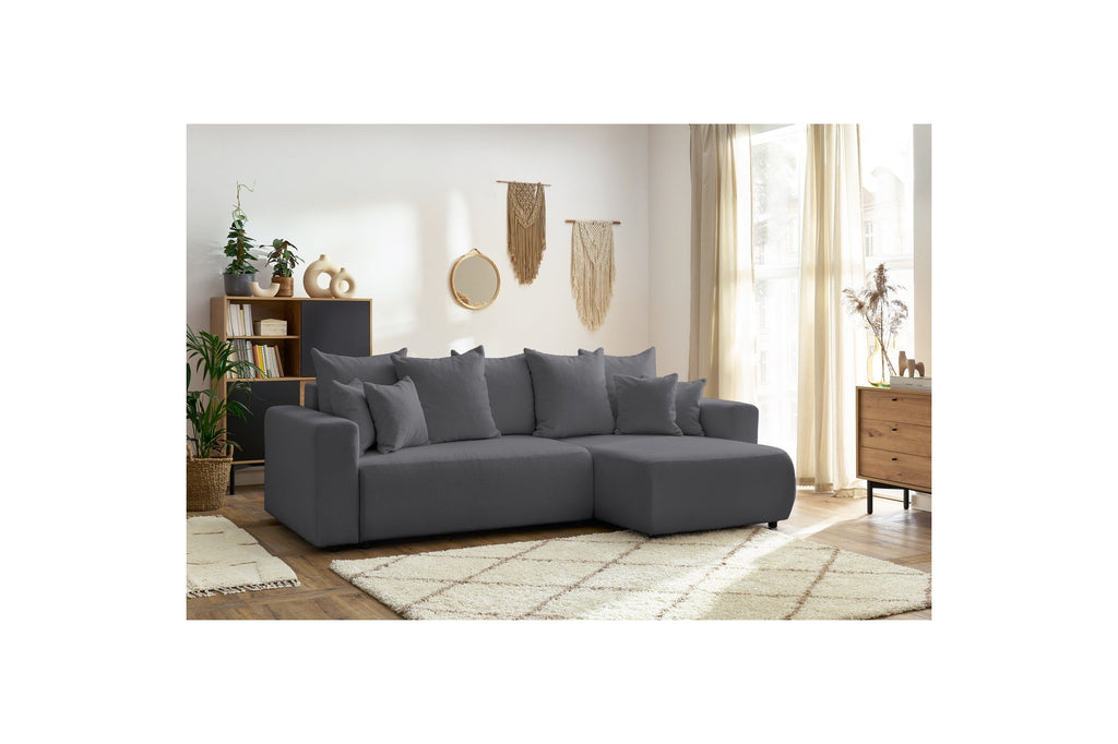Reversible Corner Sofa Bed with Storage - Envy - Soft Bouclé Fabric