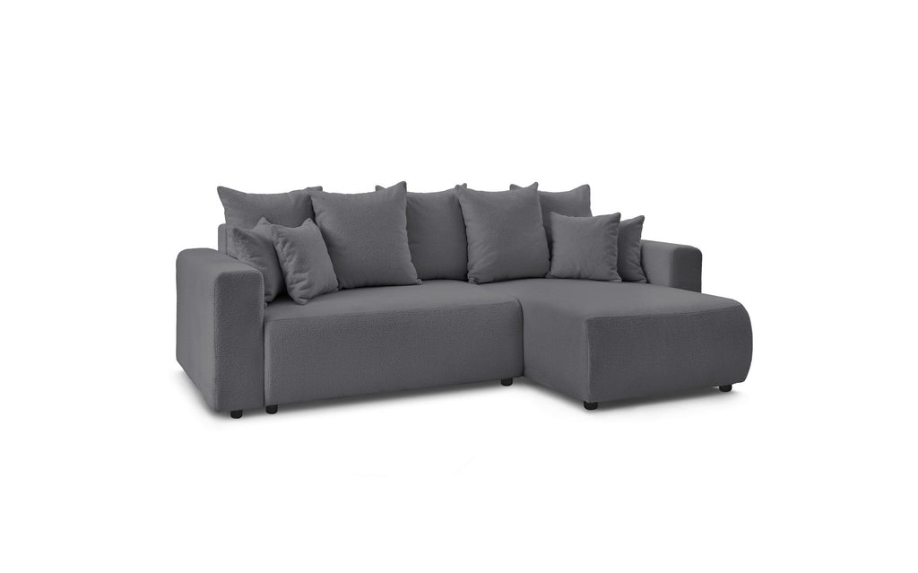 Reversible Corner Sofa Bed with Storage - Envy - Soft Bouclé Fabric