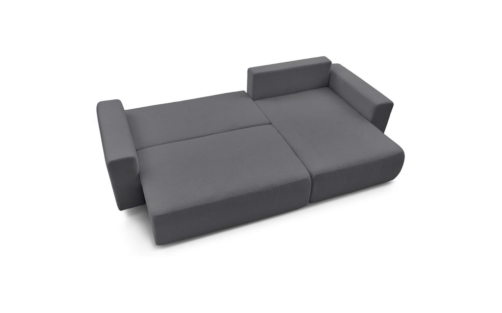 Reversible Corner Sofa Bed with Storage - Envy - Soft Bouclé Fabric