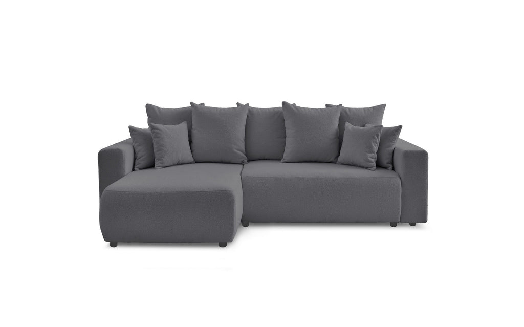 Reversible Corner Sofa Bed with Storage - Envy - Soft Bouclé Fabric