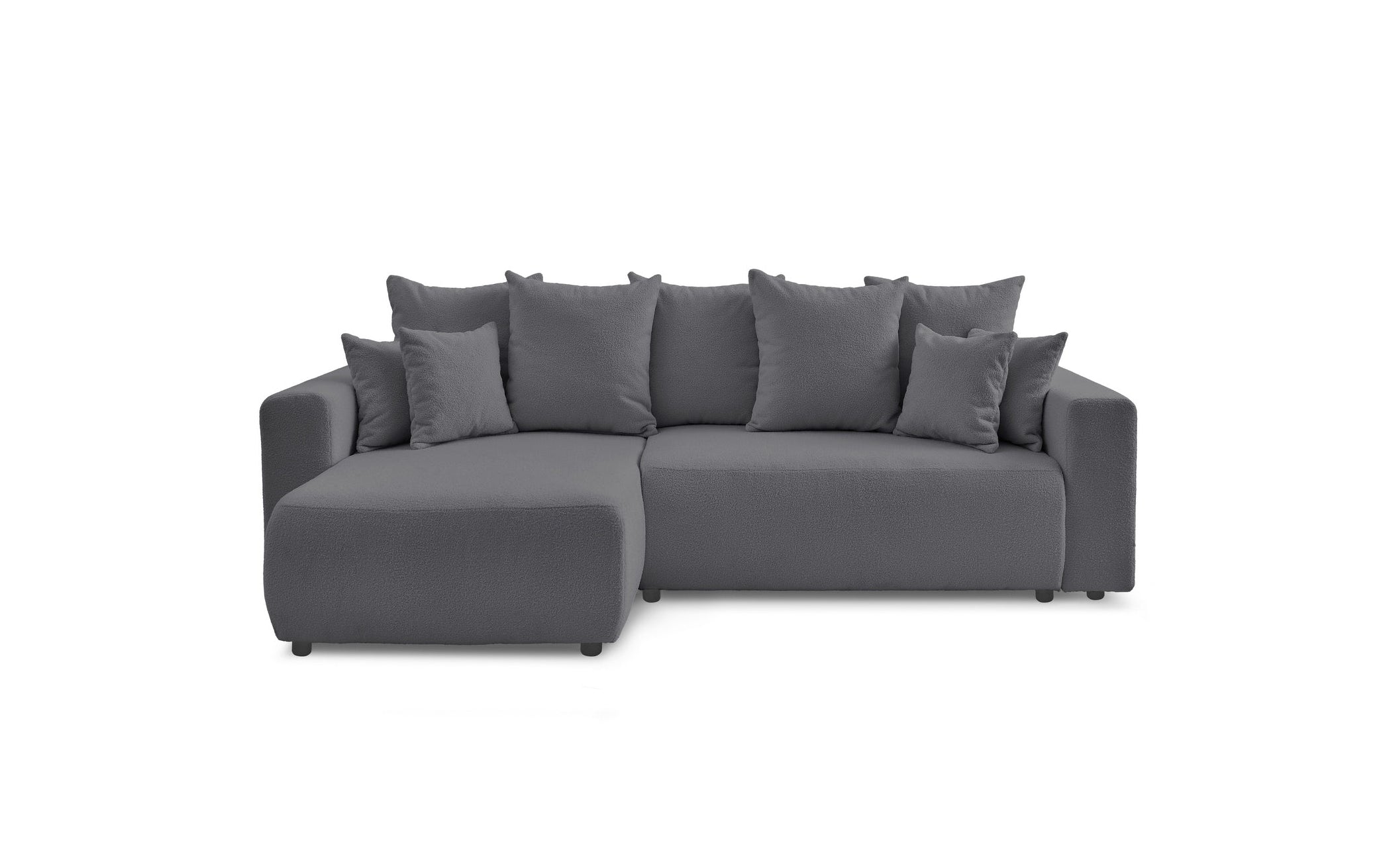 Reversible Corner Sofa Bed with Storage - Envy - Soft Bouclé Fabric